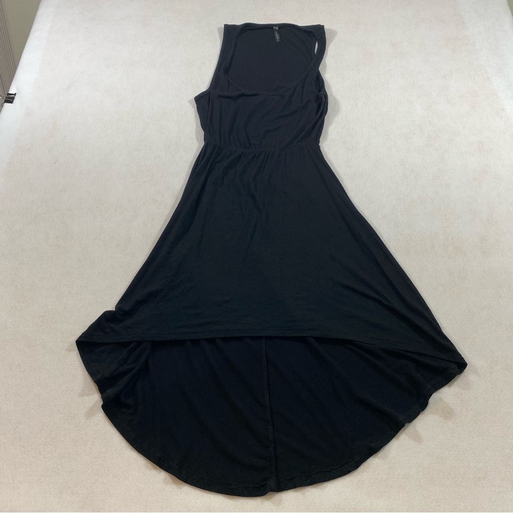 High low Black Dress Open Back Sleeveless Jersey High Low Black Medium - Picture 2 of 10